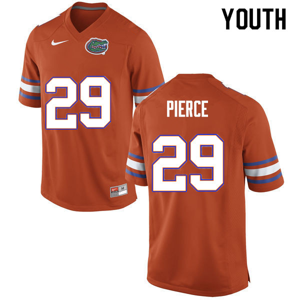 Youth #29 Dameon Pierce Florida Gators College Football Jerseys Sale-Orange - Click Image to Close